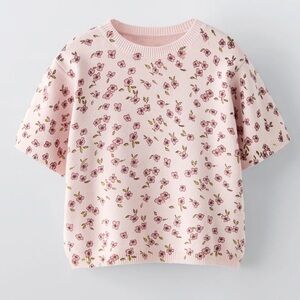 Zara kids Floral Pink Kids knit shirt, 2T nwot